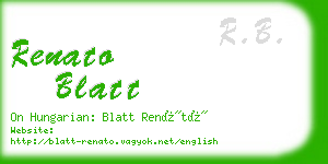 renato blatt business card